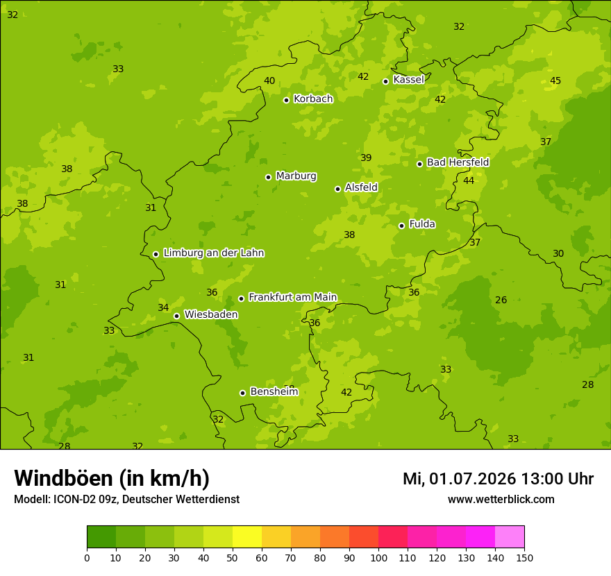 Maximale Windböen