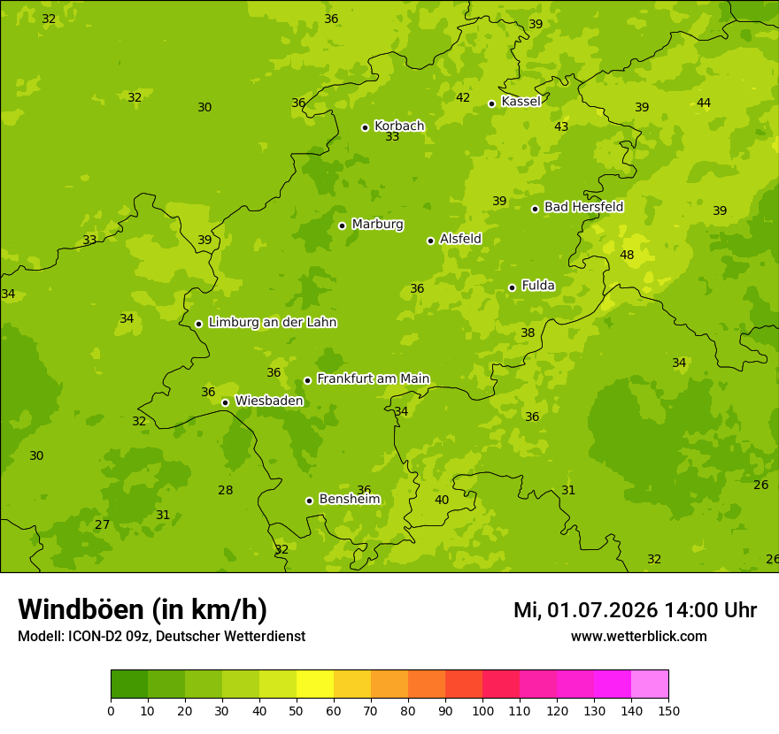 Maximale Windböen