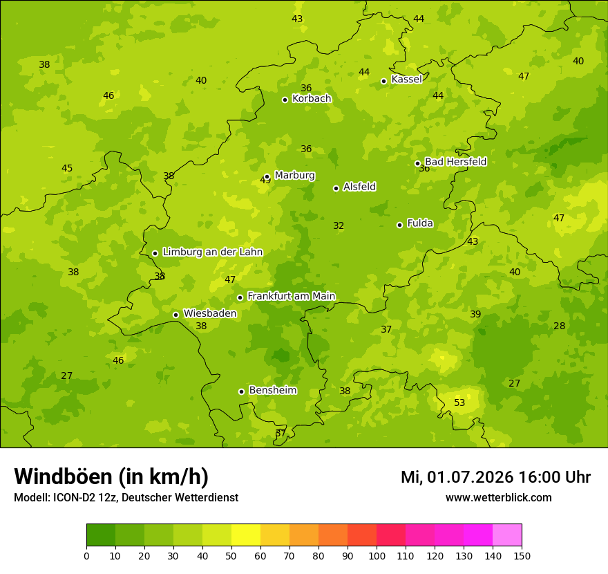 Maximale Windböen