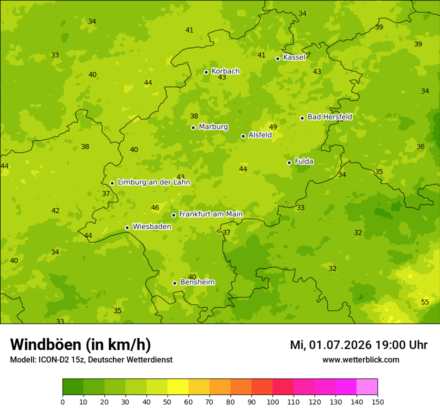 Maximale Windböen
