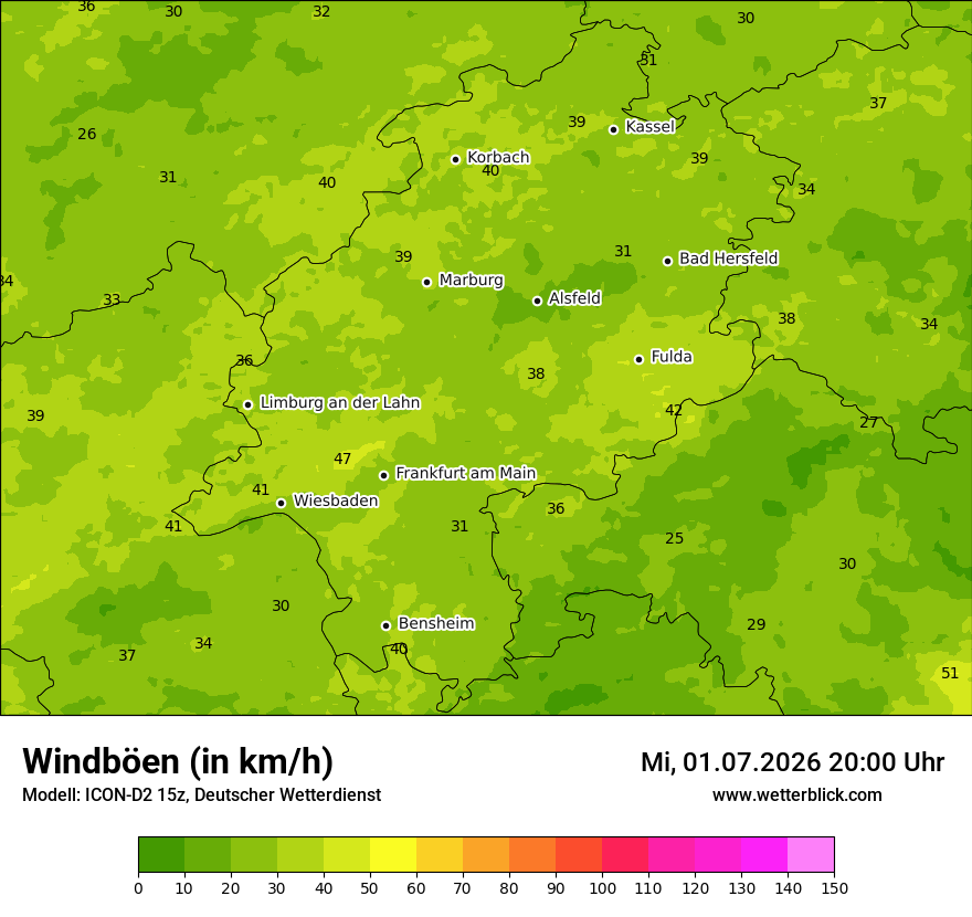 Maximale Windböen