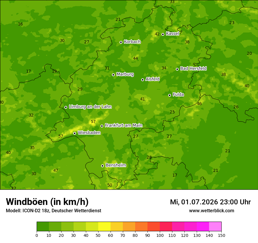 Maximale Windböen