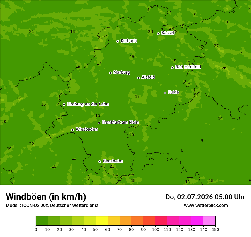Maximale Windböen