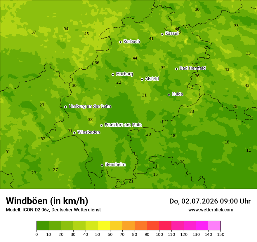 Maximale Windböen