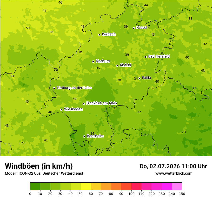 Maximale Windböen
