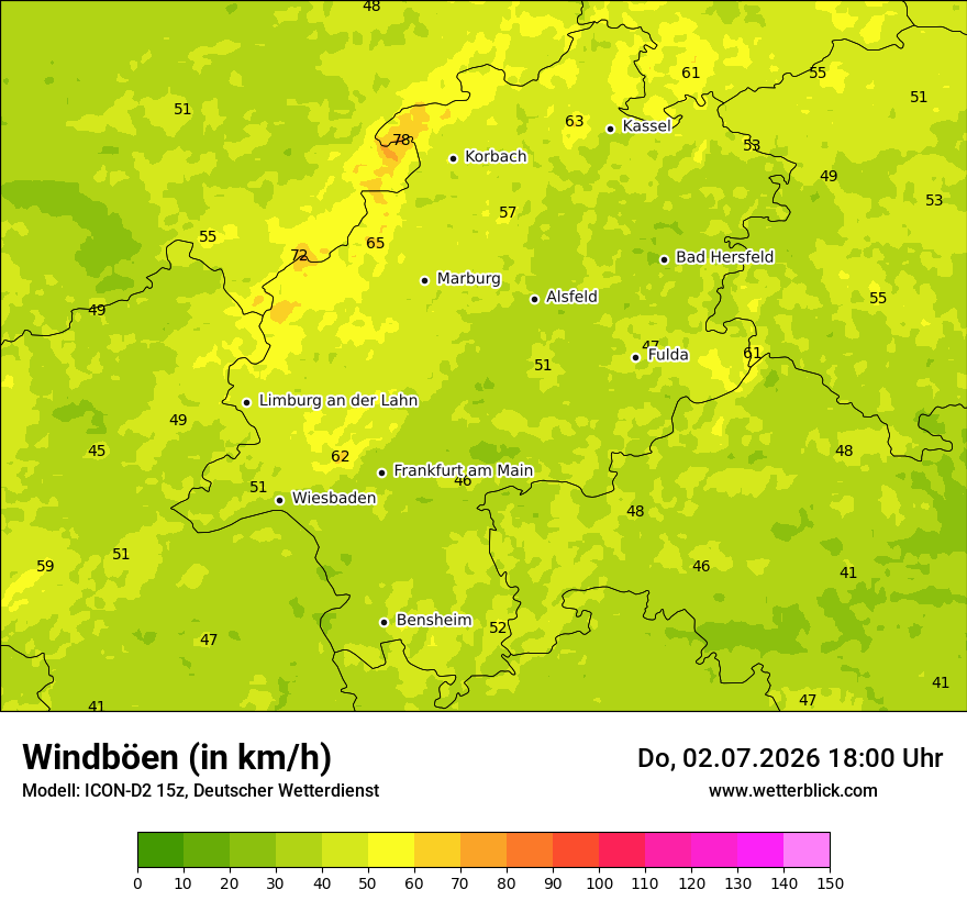 Maximale Windböen