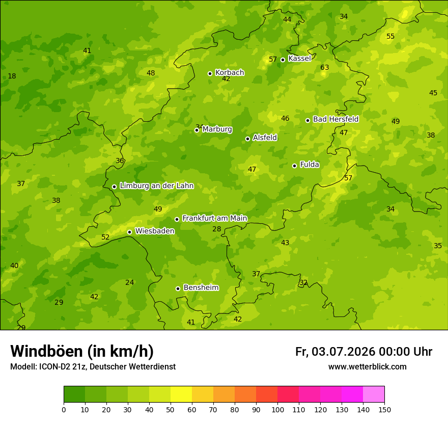 Maximale Windböen