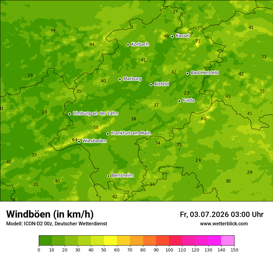 Maximale Windböen