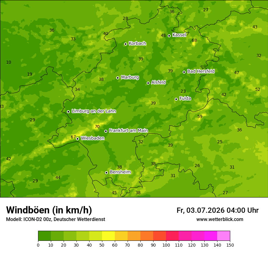 Maximale Windböen