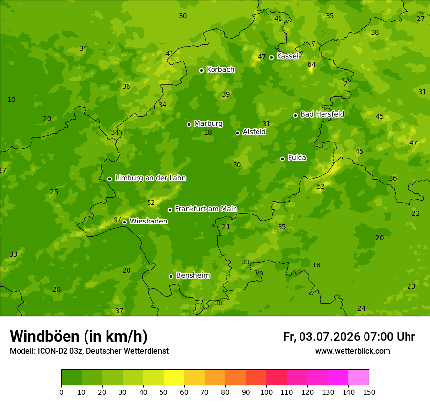 Maximale Windböen