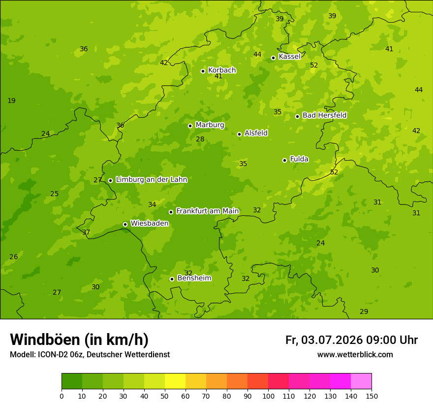 Maximale Windböen