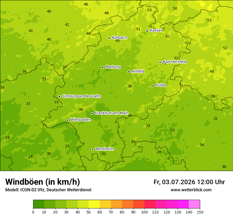 Maximale Windböen
