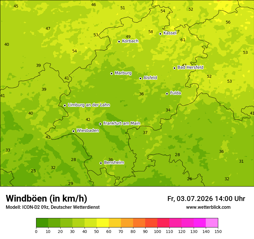 Maximale Windböen
