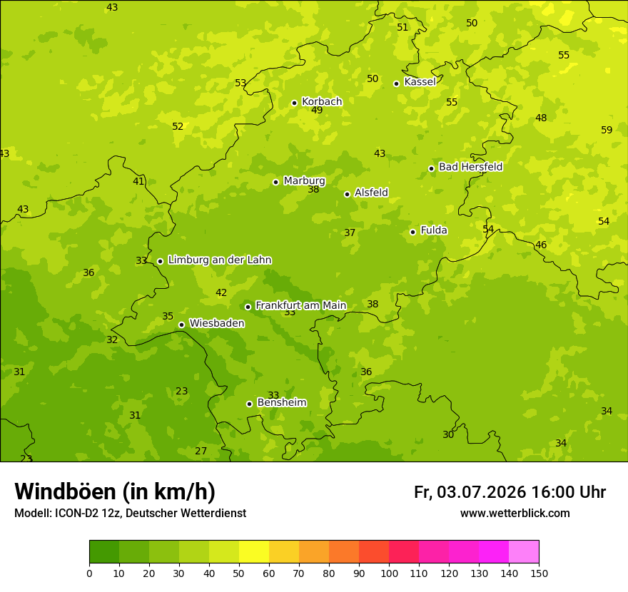 Maximale Windböen