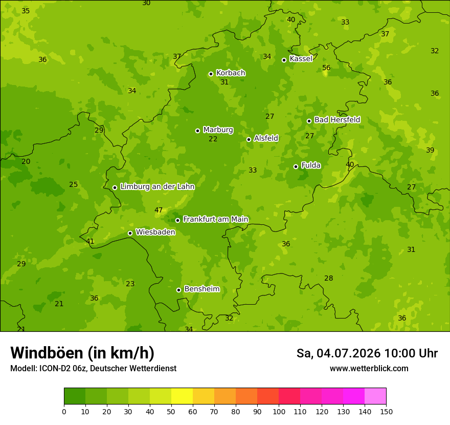 Maximale Windböen