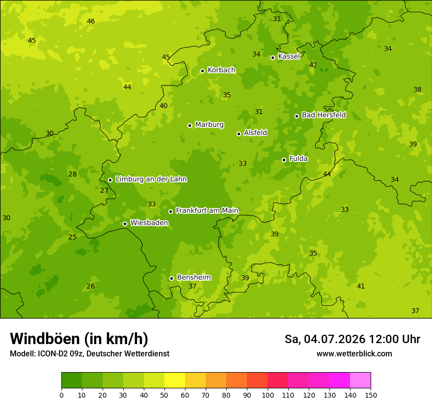 Maximale Windböen