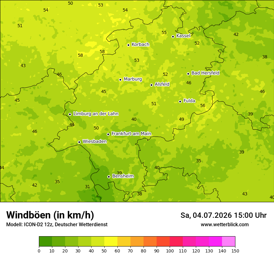 Maximale Windböen