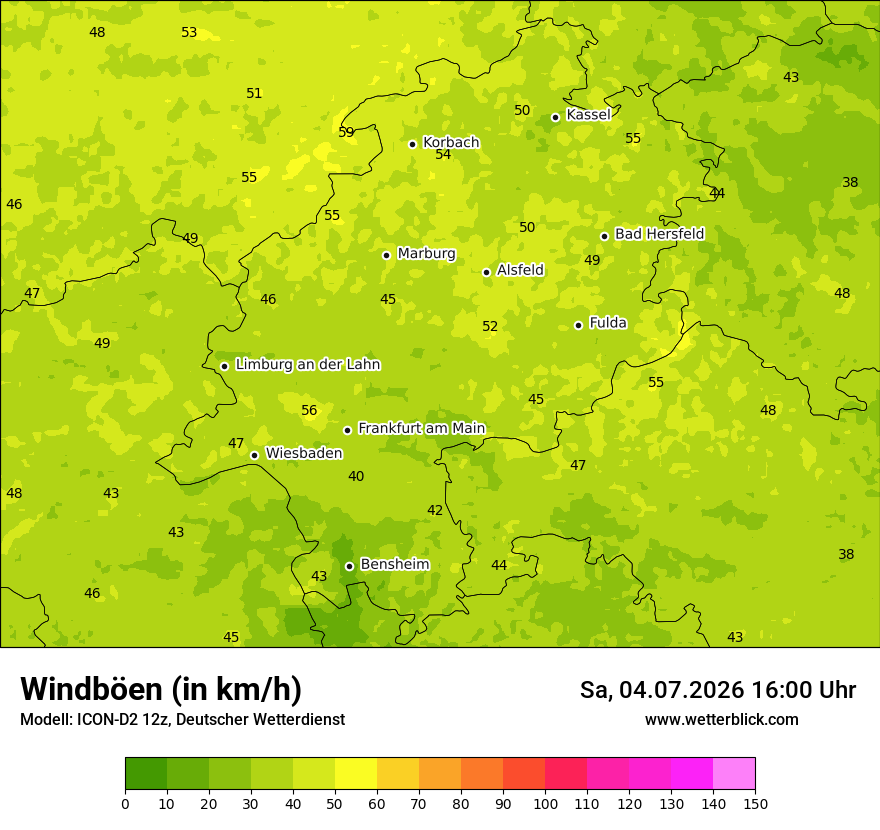Maximale Windböen