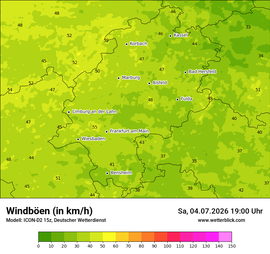 Maximale Windböen