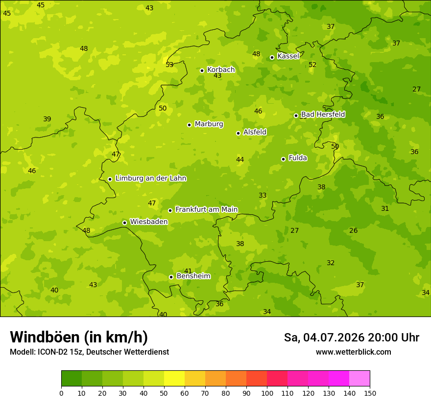 Maximale Windböen