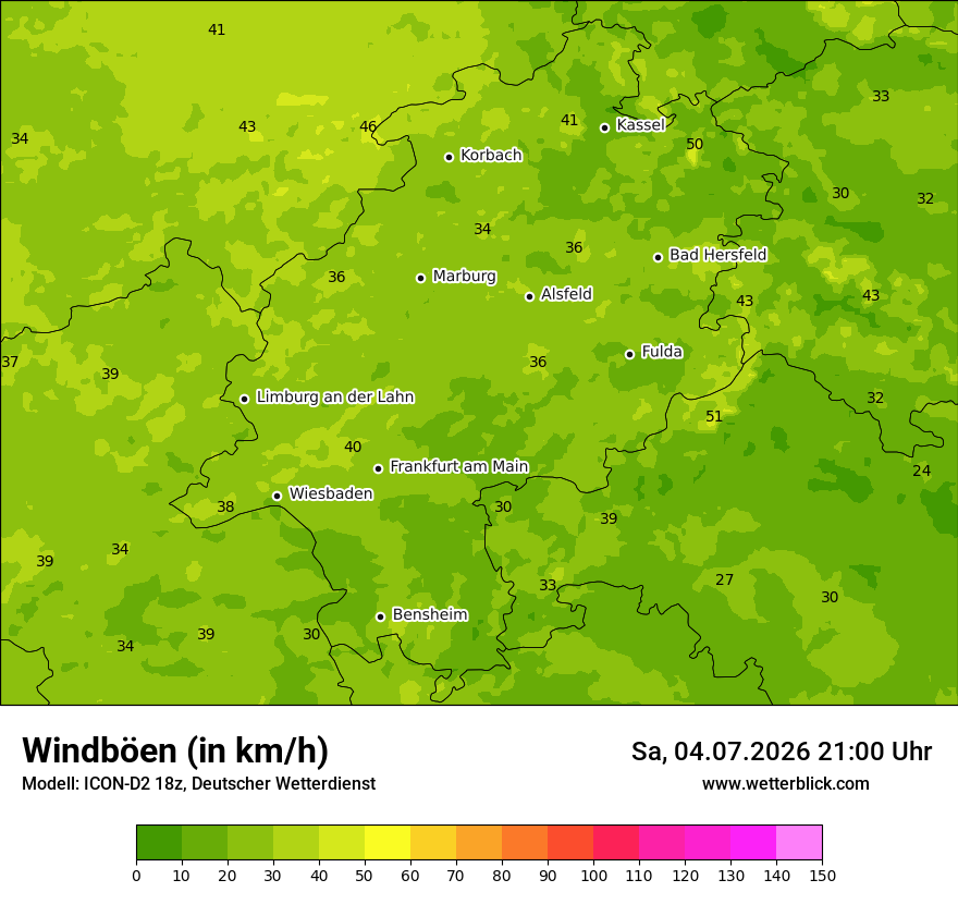 Maximale Windböen