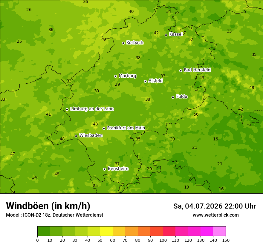 Maximale Windböen
