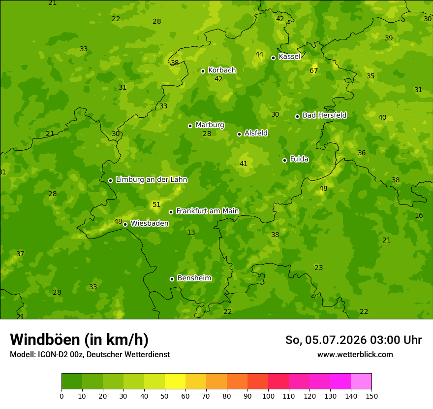 Maximale Windböen