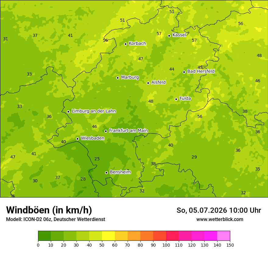 Maximale Windböen