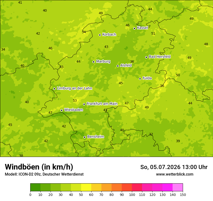 Maximale Windböen