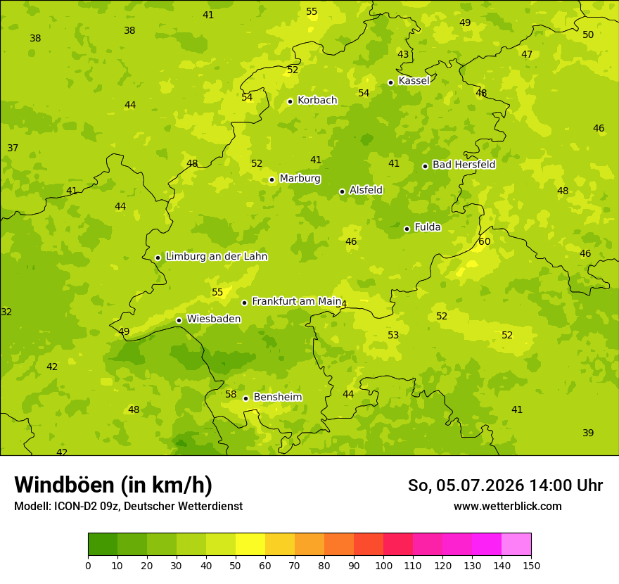 Maximale Windböen
