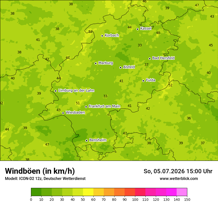 Maximale Windböen