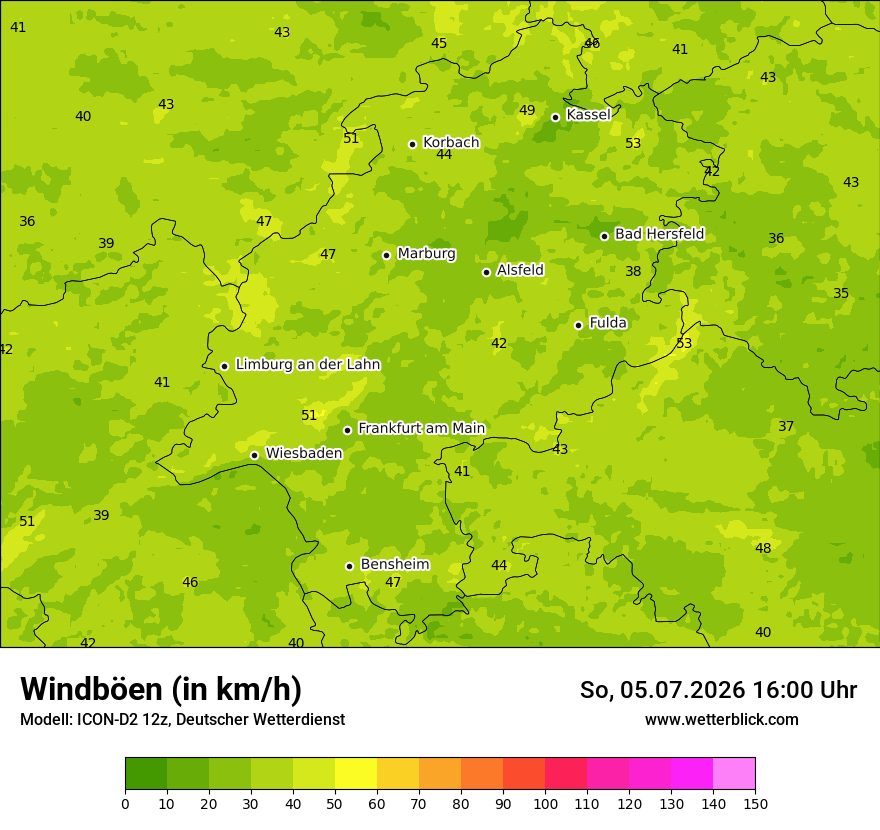 Maximale Windböen