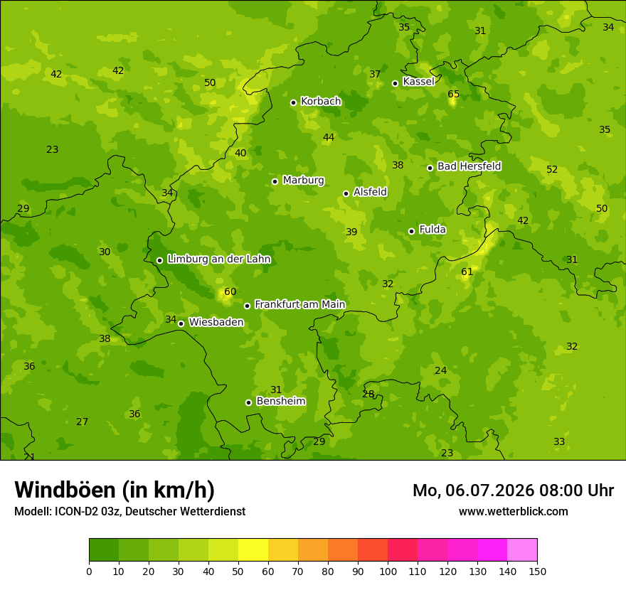 Maximale Windböen