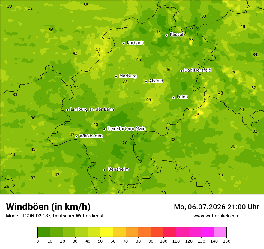 Maximale Windböen