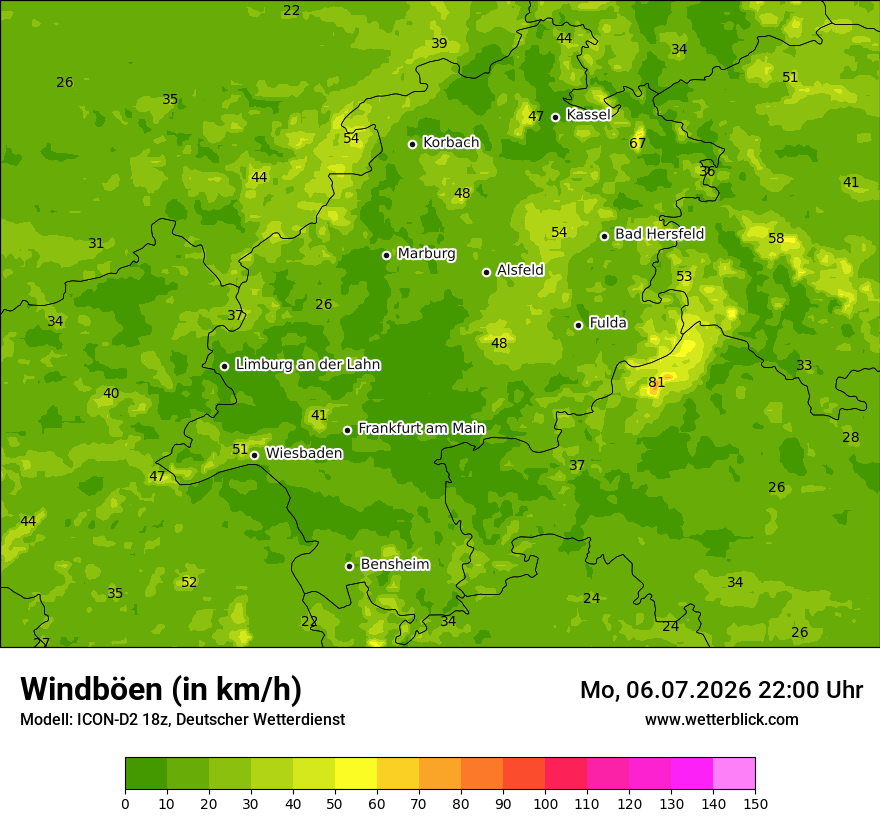 Maximale Windböen