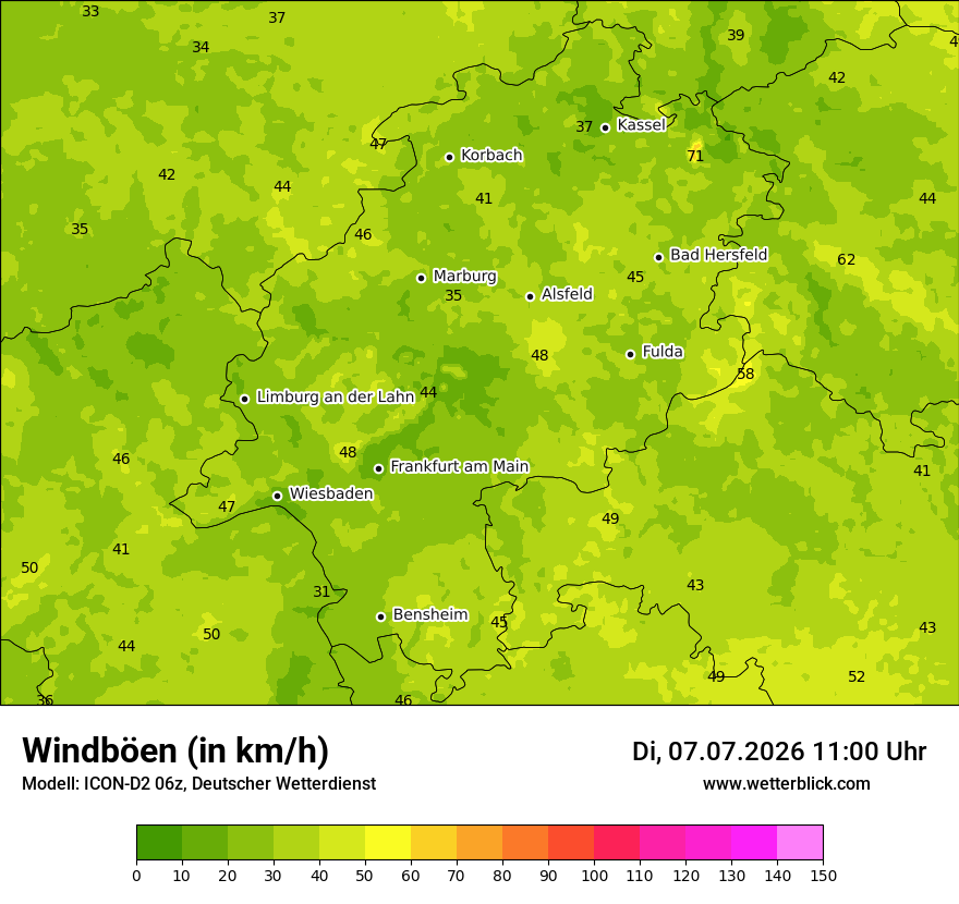 Maximale Windböen