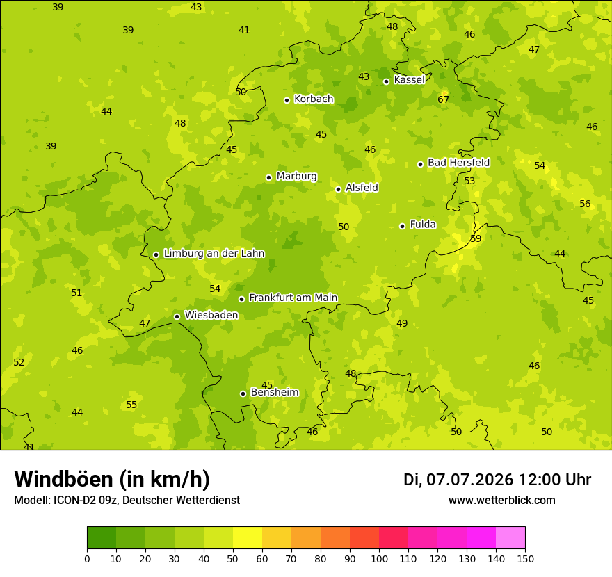 Maximale Windböen