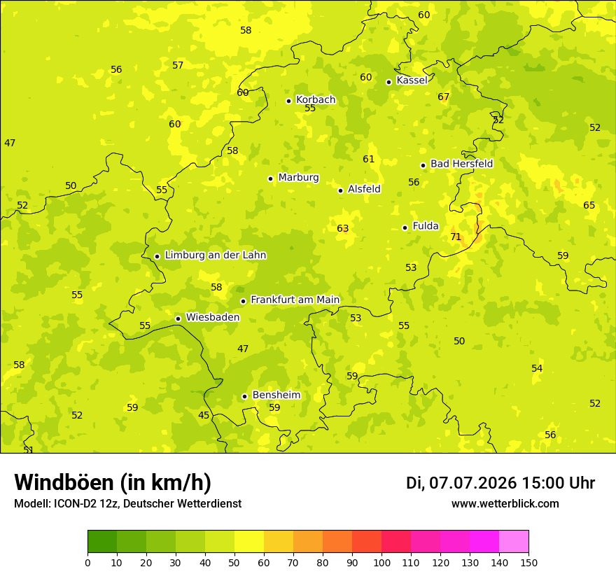 Maximale Windböen