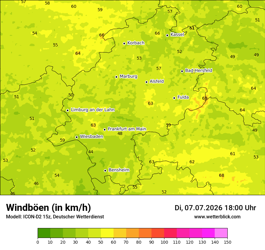 Maximale Windböen