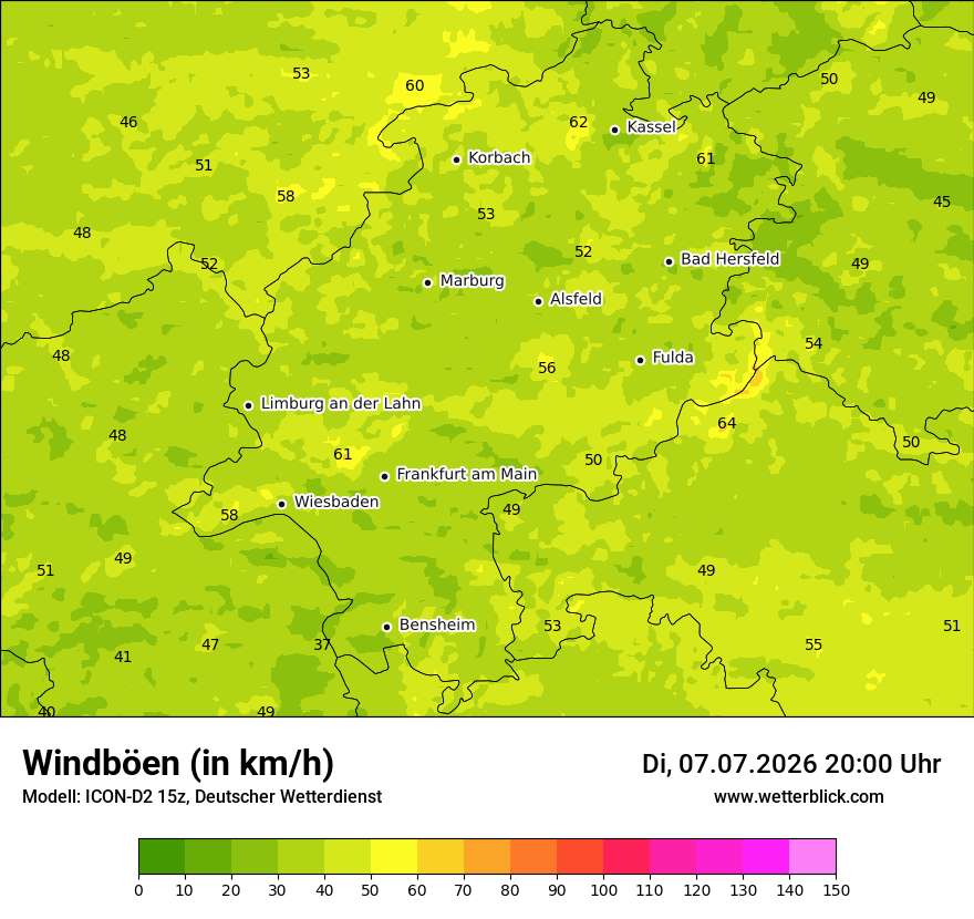 Maximale Windböen