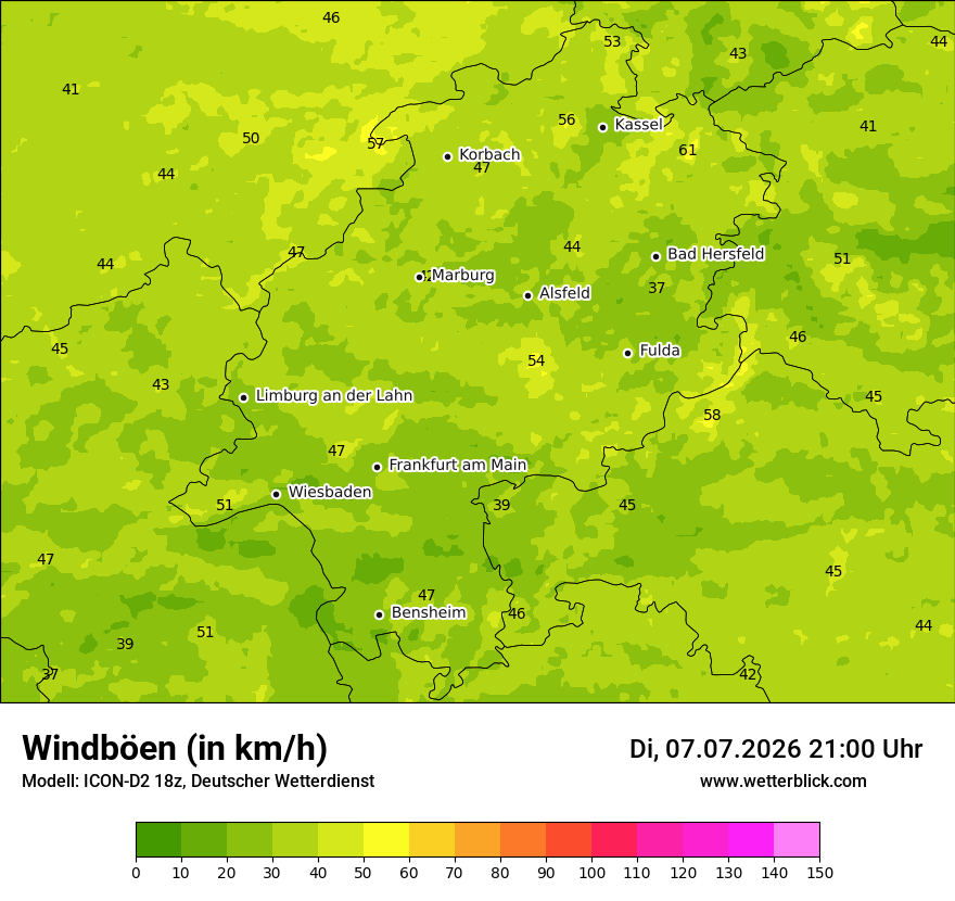 Maximale Windböen