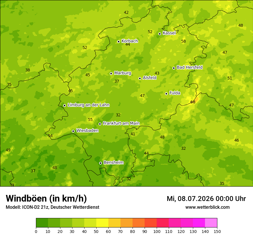 Maximale Windböen