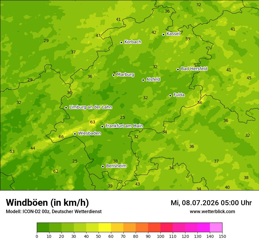 Maximale Windböen