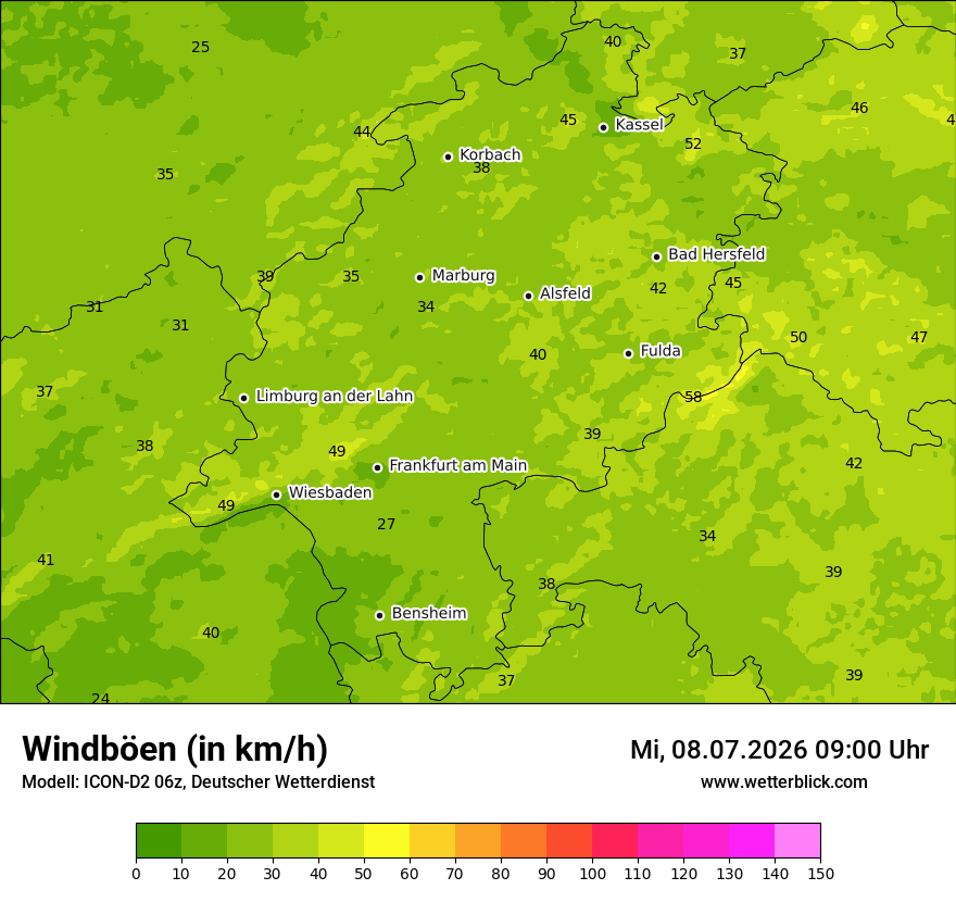 Maximale Windböen