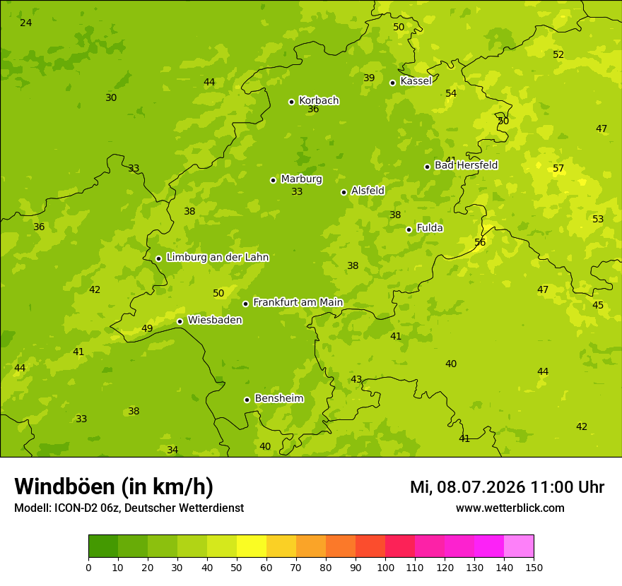 Maximale Windböen