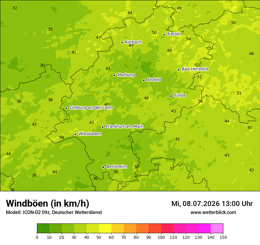 Maximale Windböen