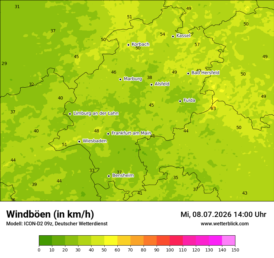 Maximale Windböen