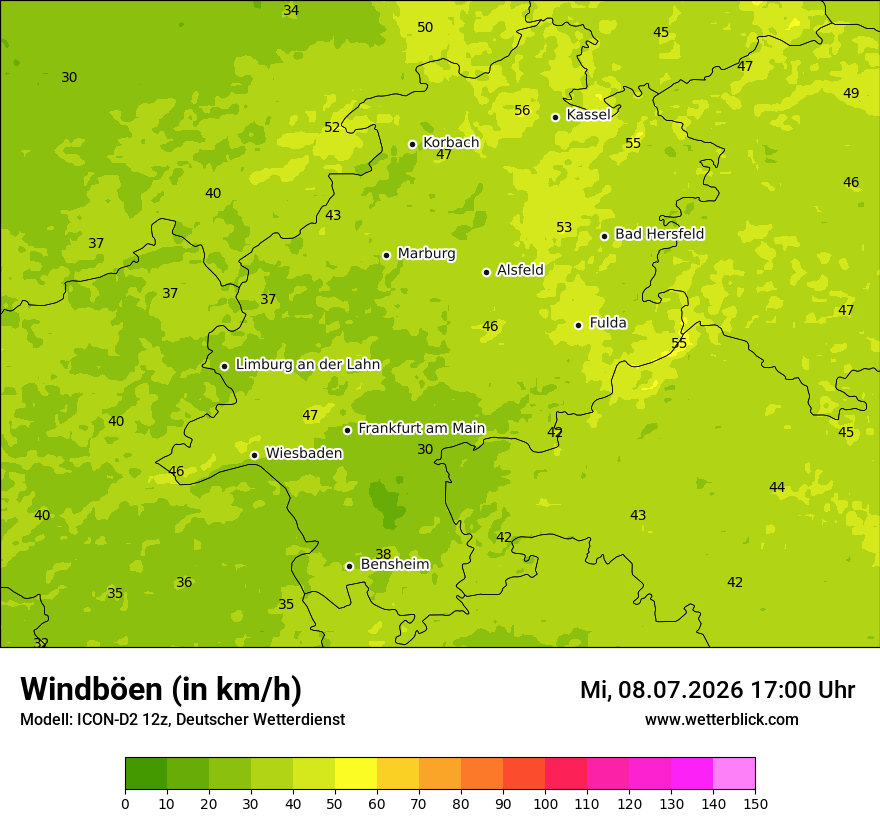 Maximale Windböen
