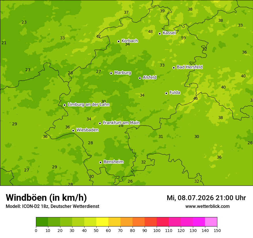 Maximale Windböen