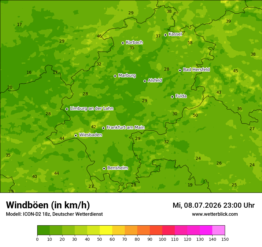Maximale Windböen